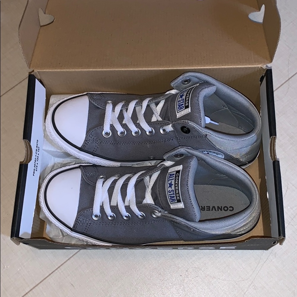 Grey high top brand new converse